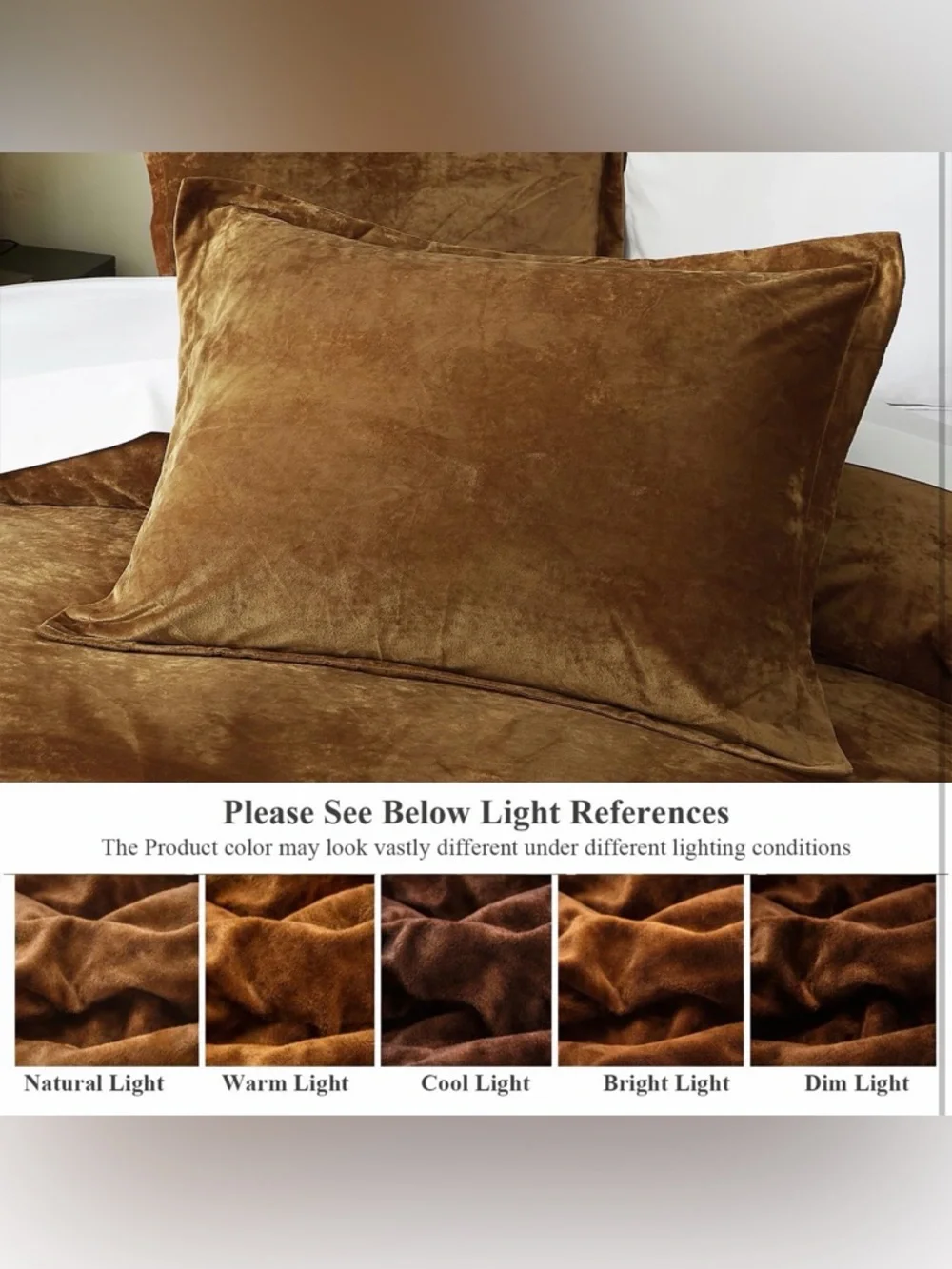 Soft Velvet Harvest Gold 5 Piece Comforter Set - Cozy Bedroom Luxe Set New !!!